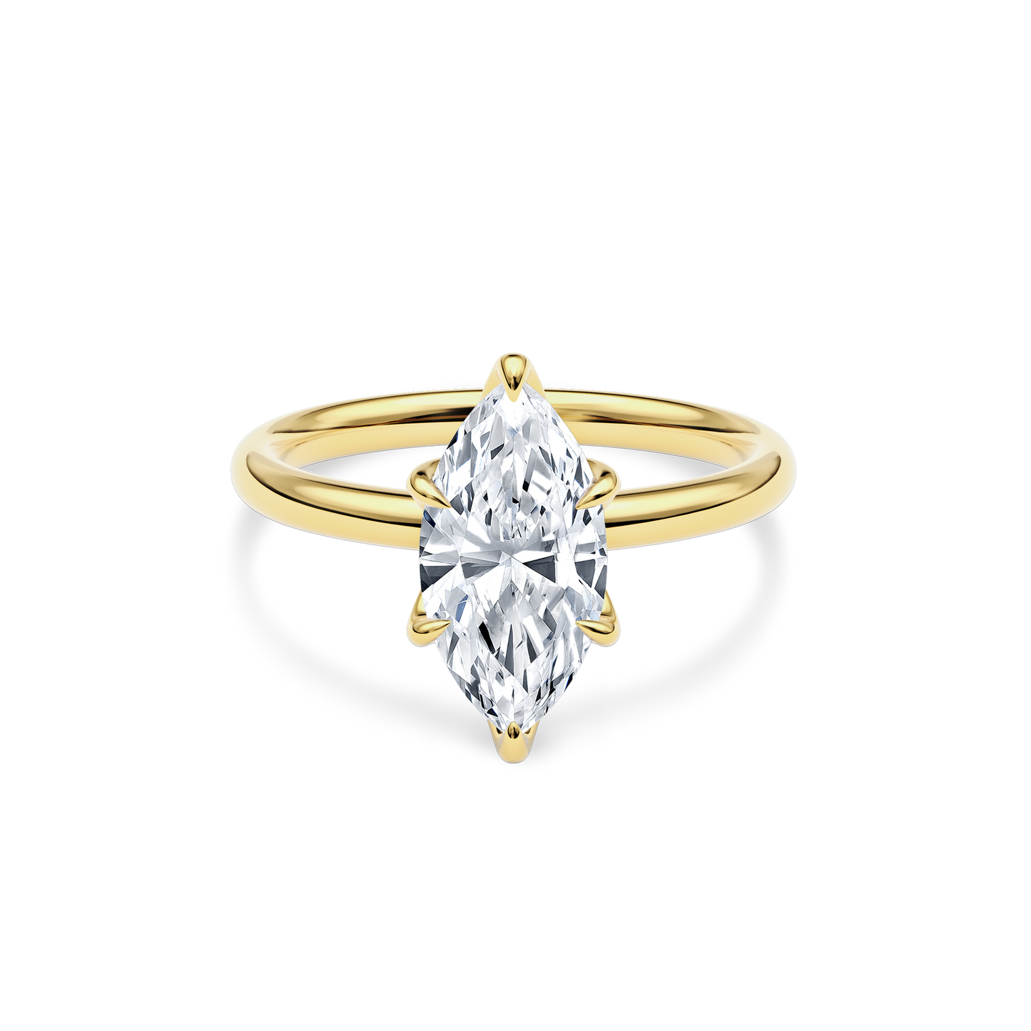 Dia Solitaire Engagement Ring Marquise•Yellow Gold