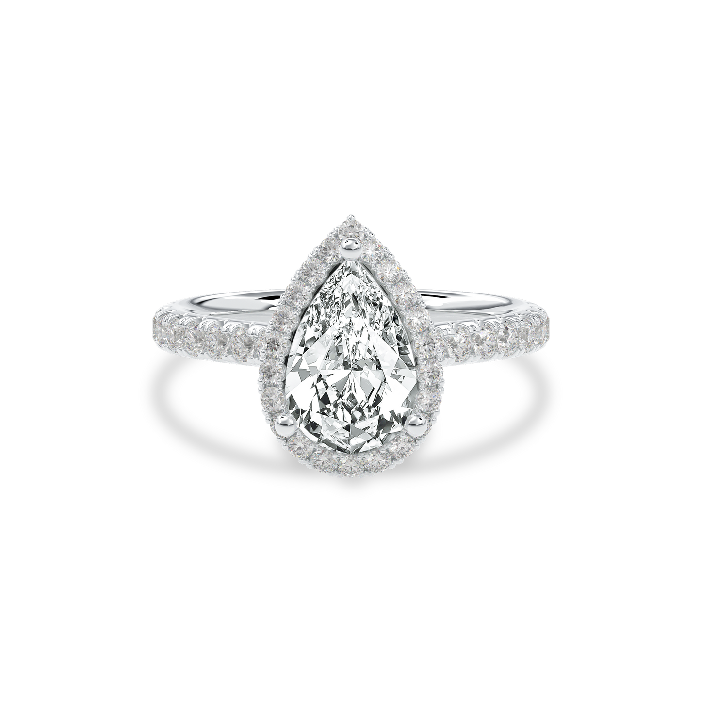Elara Infinity Engagement Ring Pear•White Gold