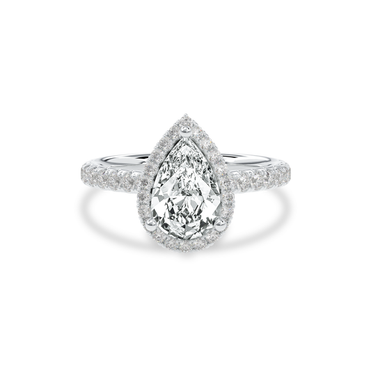 Elara Infinity Engagement Ring Pear•White Gold