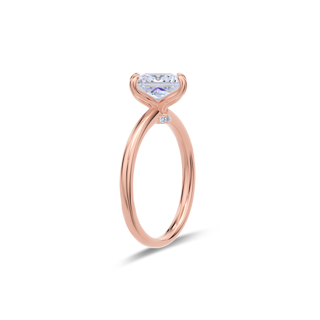 Dia Solitaire Engagement Ring Princess•Rose Gold