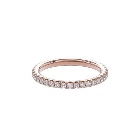 1.8mm Eternity Wedding Band in Rose Gold