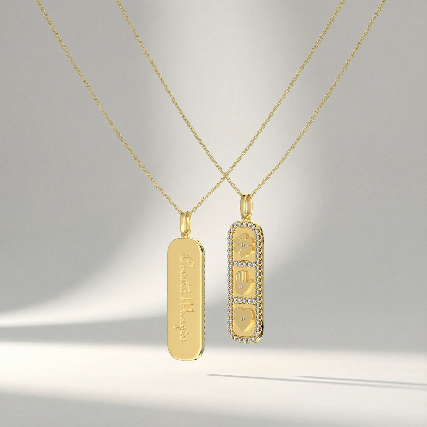 18k Gold Plated Elements Necklace SS25N003G