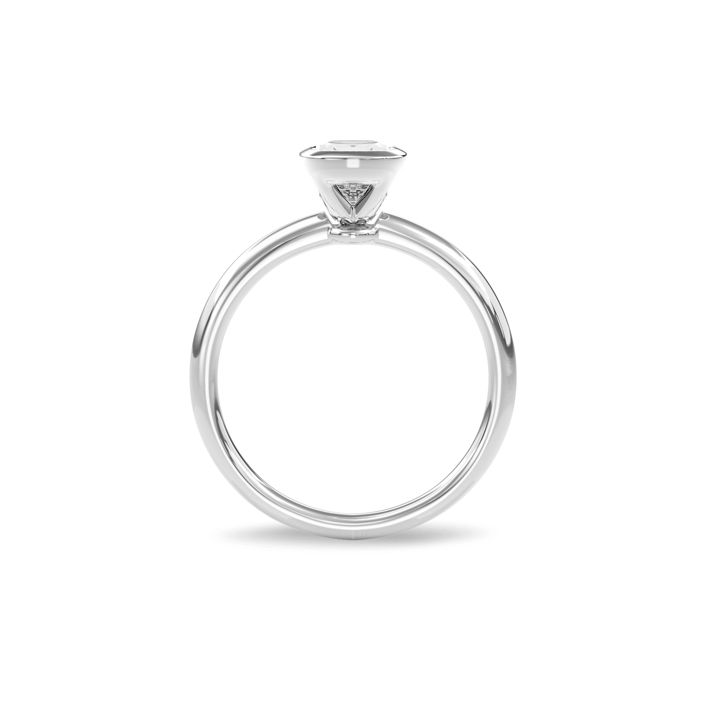 Bezel Ring Cushion•White Gold