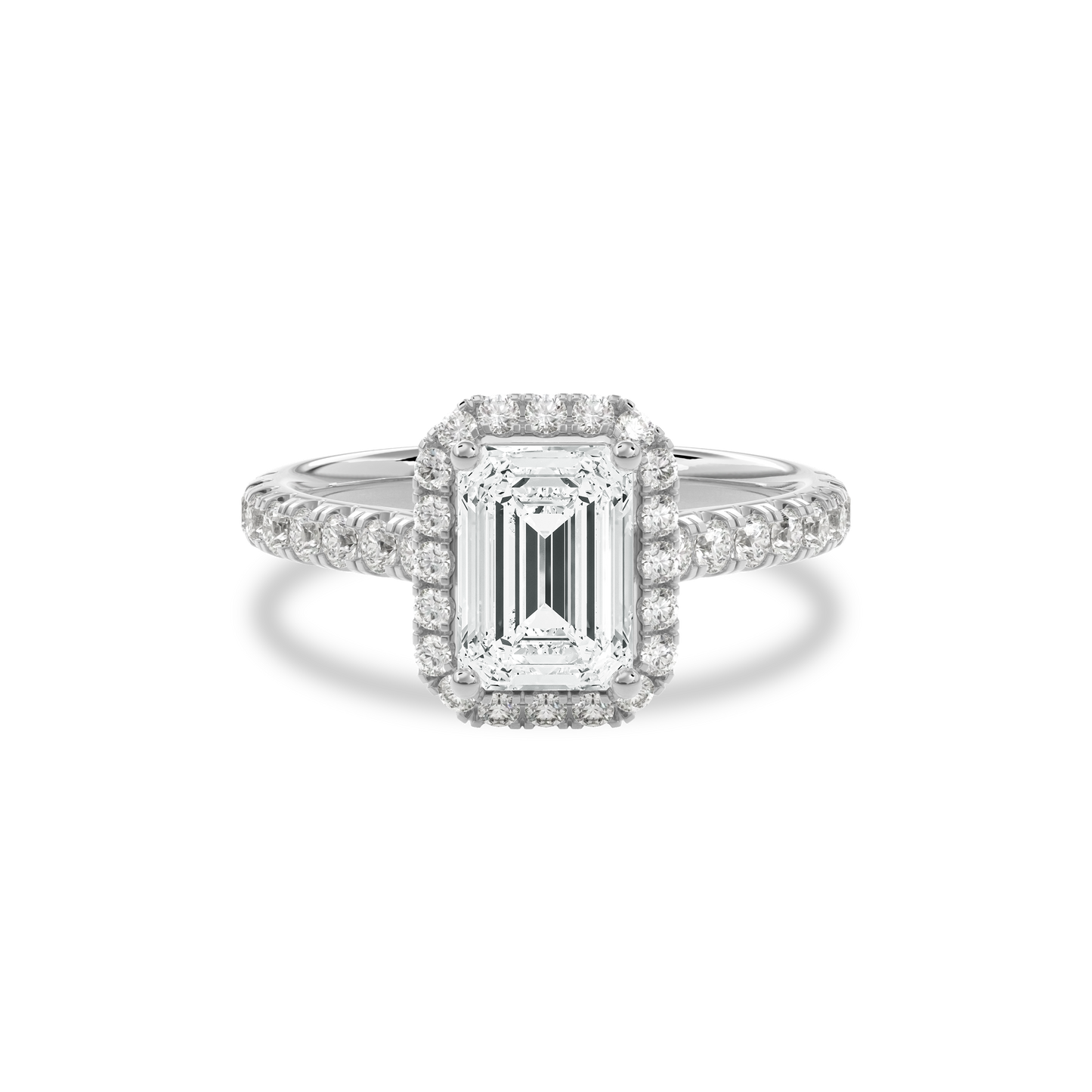 Elara Infinity Engagement Ring Emerald•White Gold