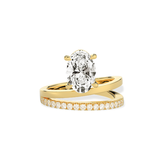 Vow Meteor Oval Ring  in 14k Gold