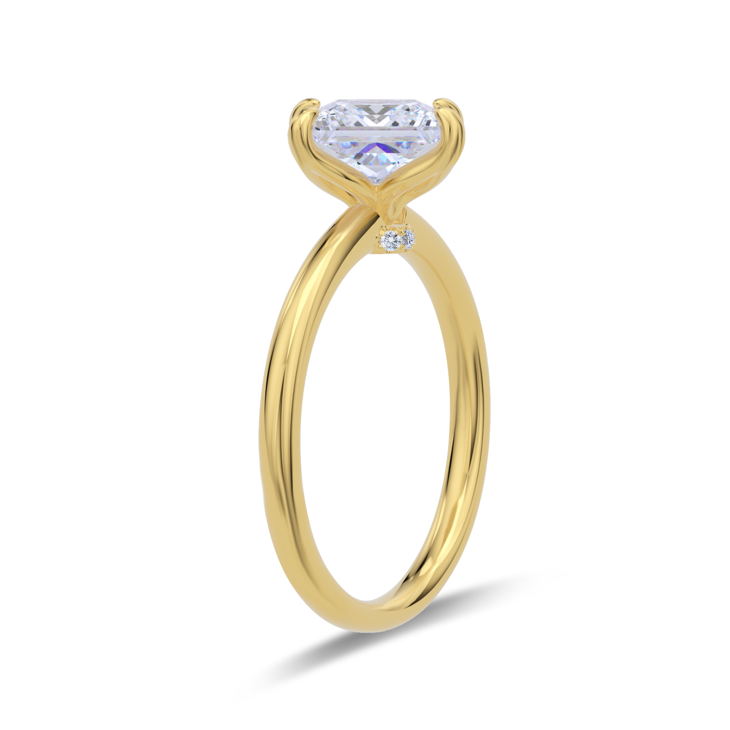 Dia Solitaire Engagement Ring Princess•Yellow Gold