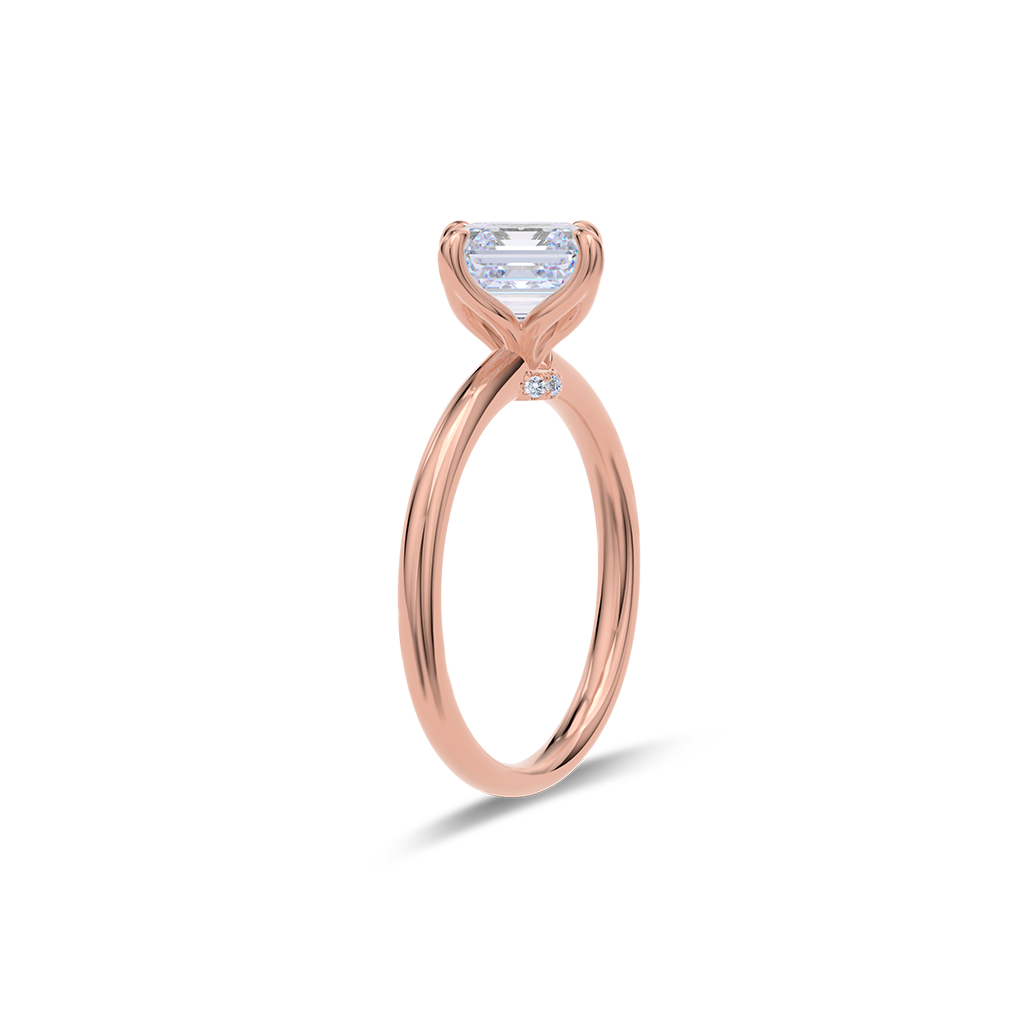Dia Solitaire Engagement Ring Radiant•Rose Gold
