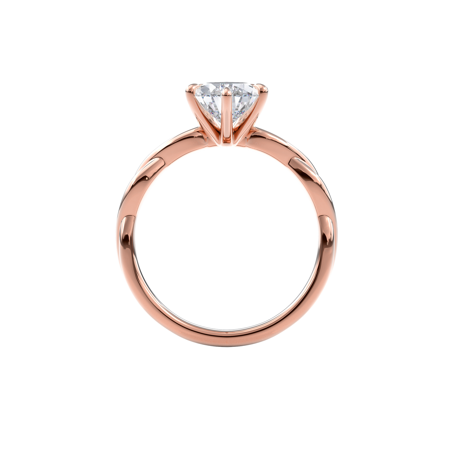 Rhea Twisted Engagement Ring Pear•Rose Gold