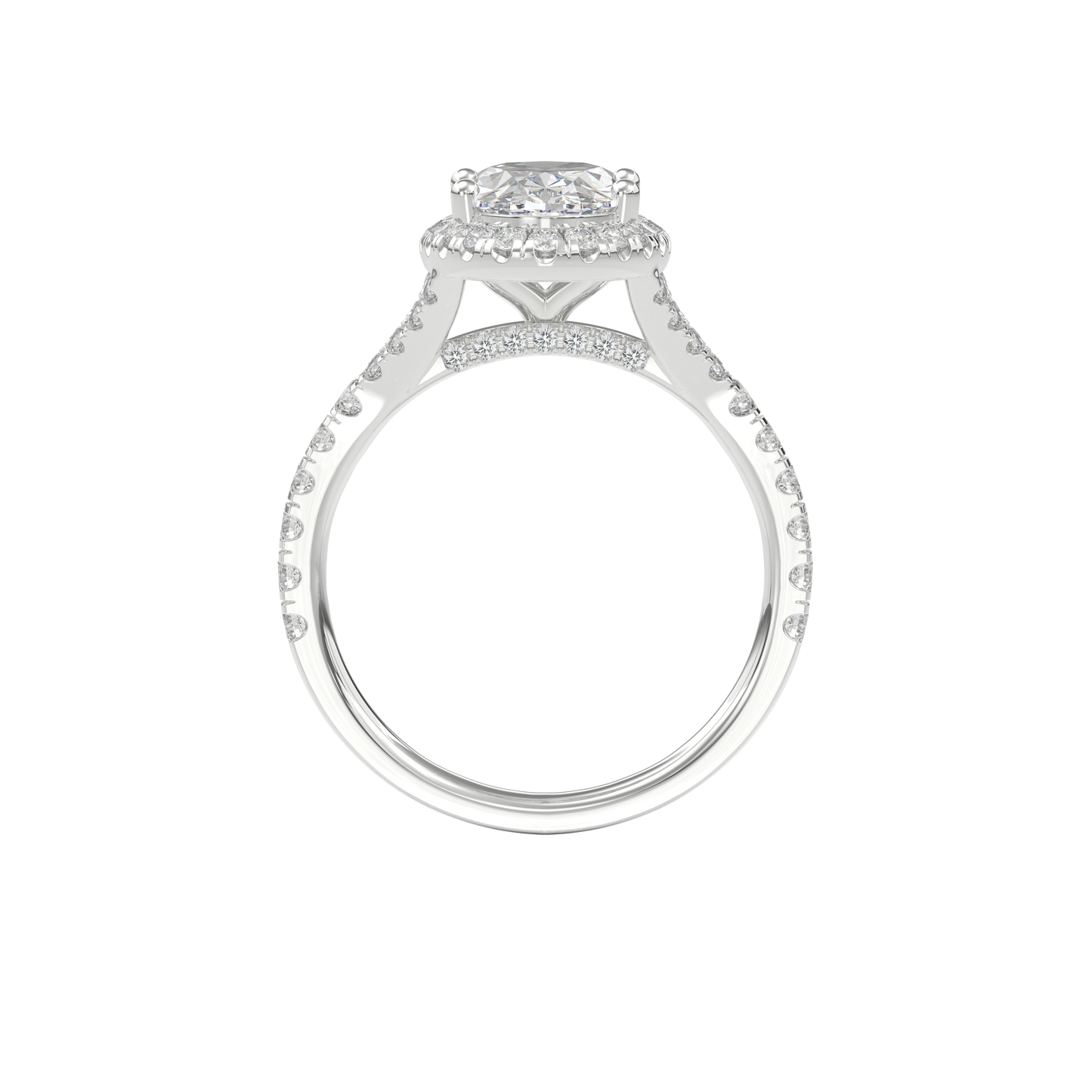 Elara Vintage Inspired Engagement Ring Oval•White Gold