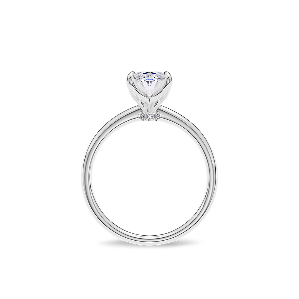 Dia Solitaire Engagement Ring Oval•White Gold