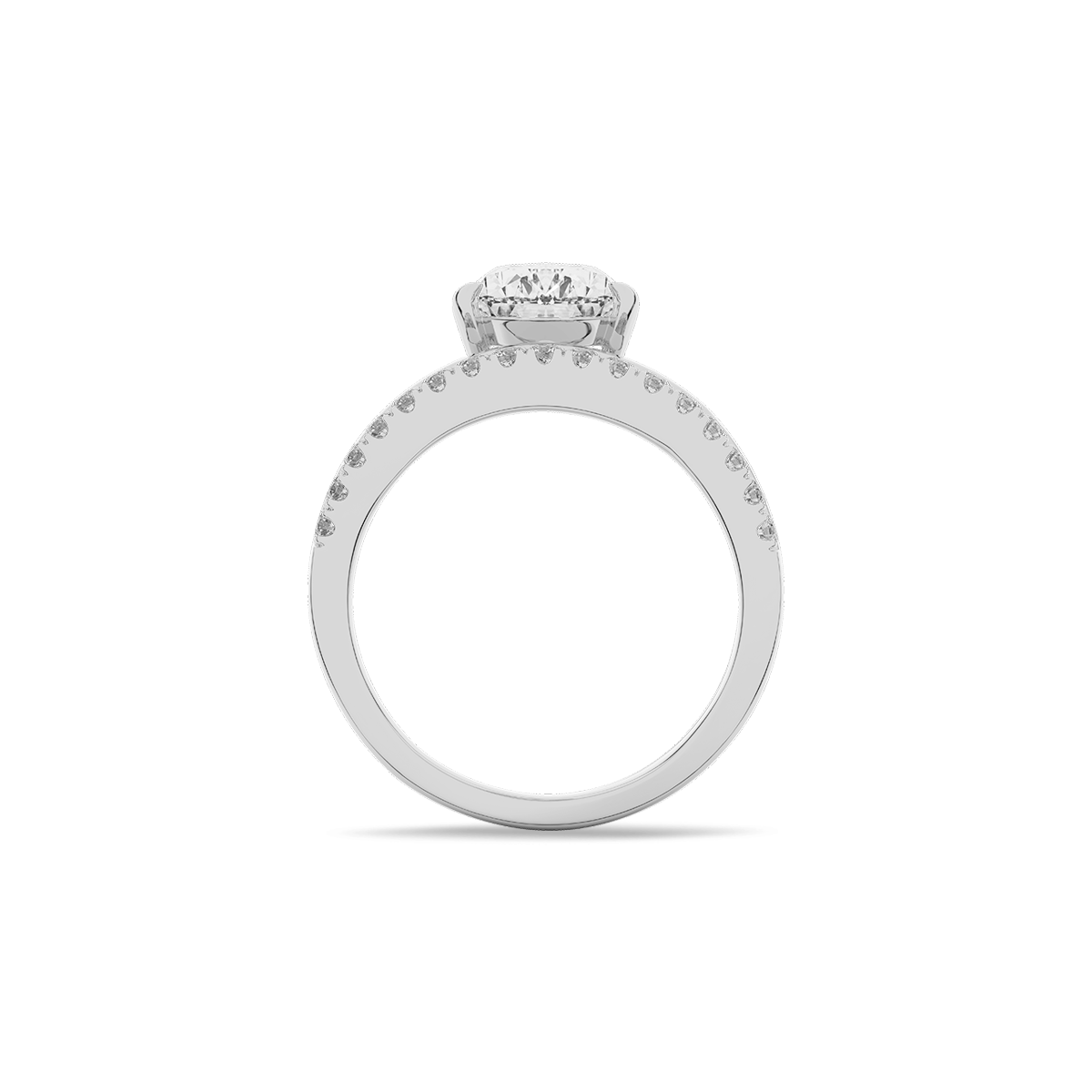 Vow Meteor Pear Ring in 14k White Gold
