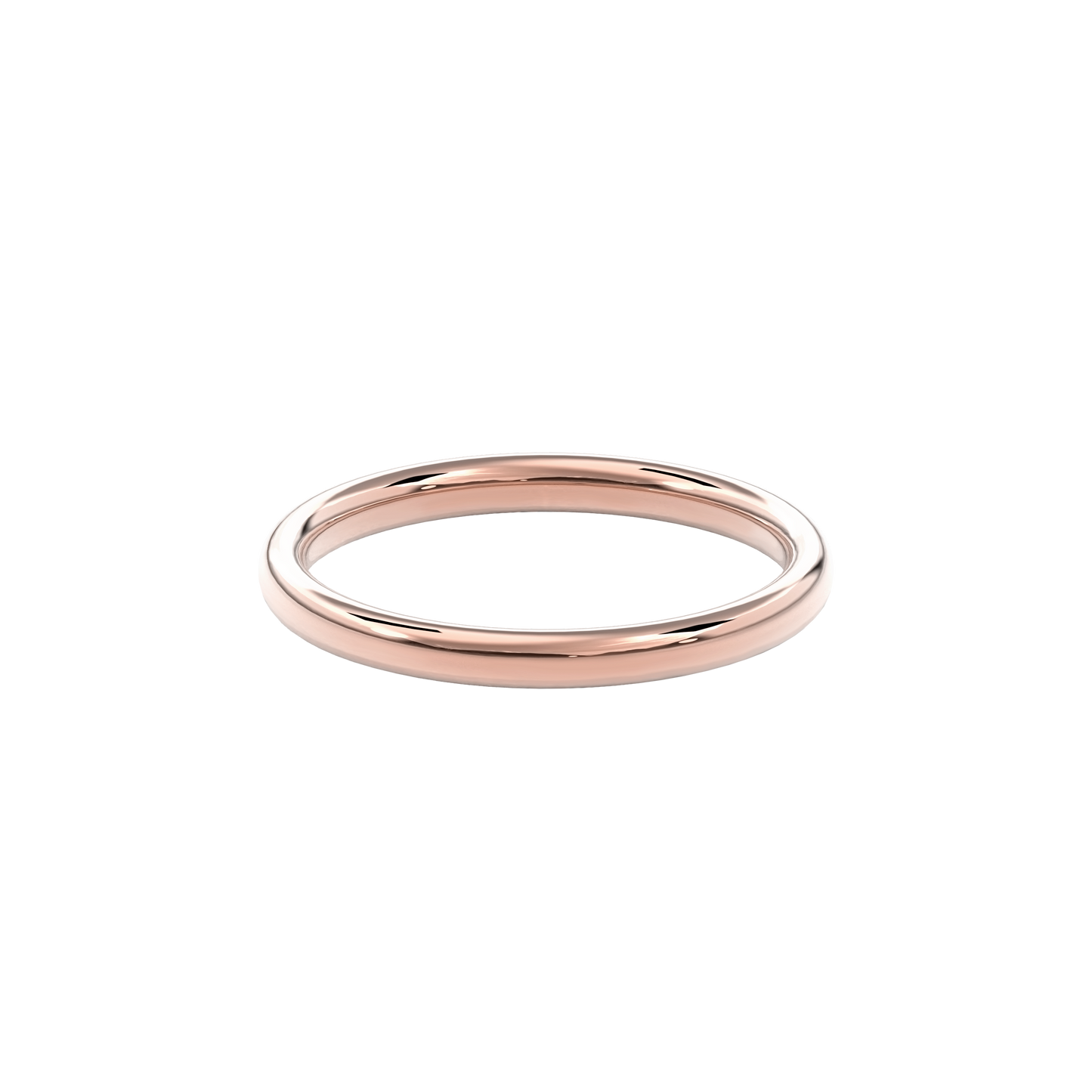 Wedding Bands Round Band 2mm•Rose Gold