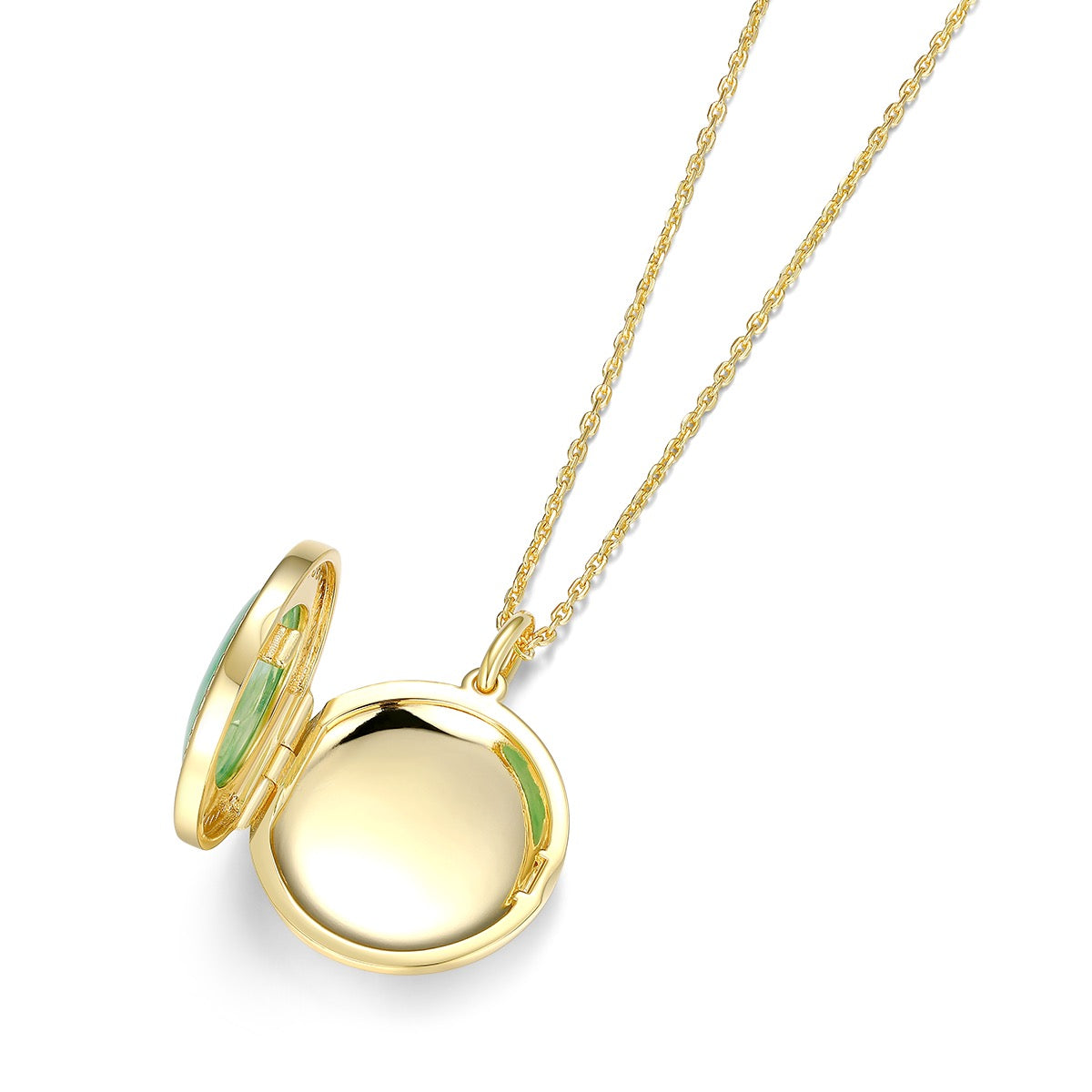 18K Gold Plated Legacy Jade Locket SN004BR