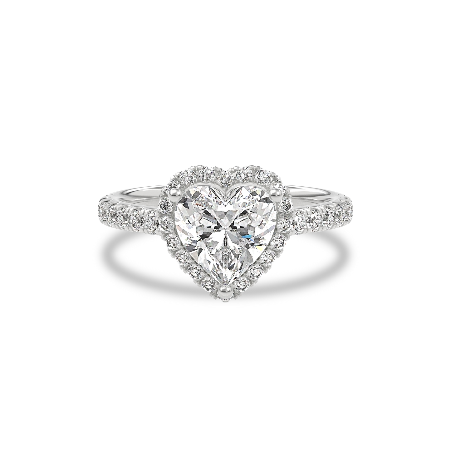 Elara Infinity Engagement Ring Heart•White Gold