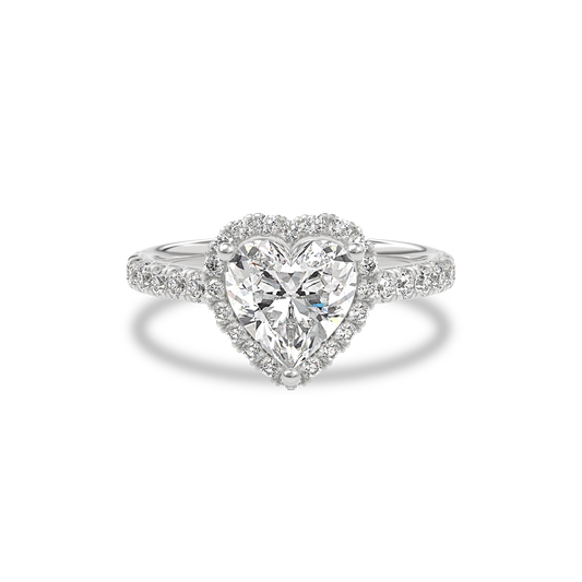 Elara Infinity Engagement Ring Heart•White Gold