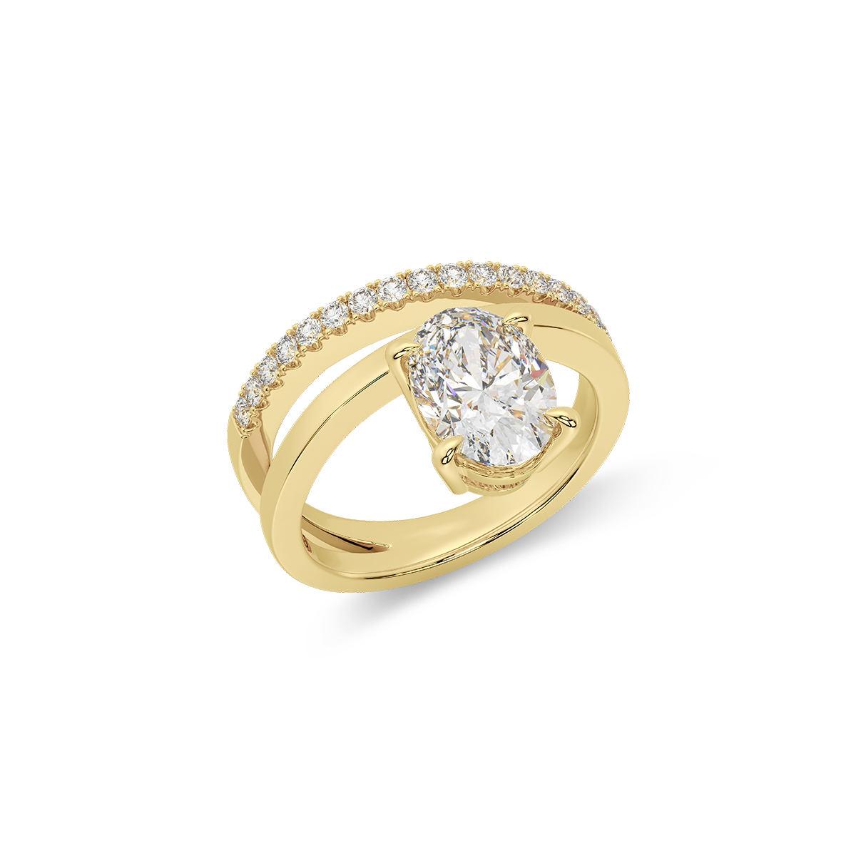 Vow Meteor Oval Ring  in 14k Gold