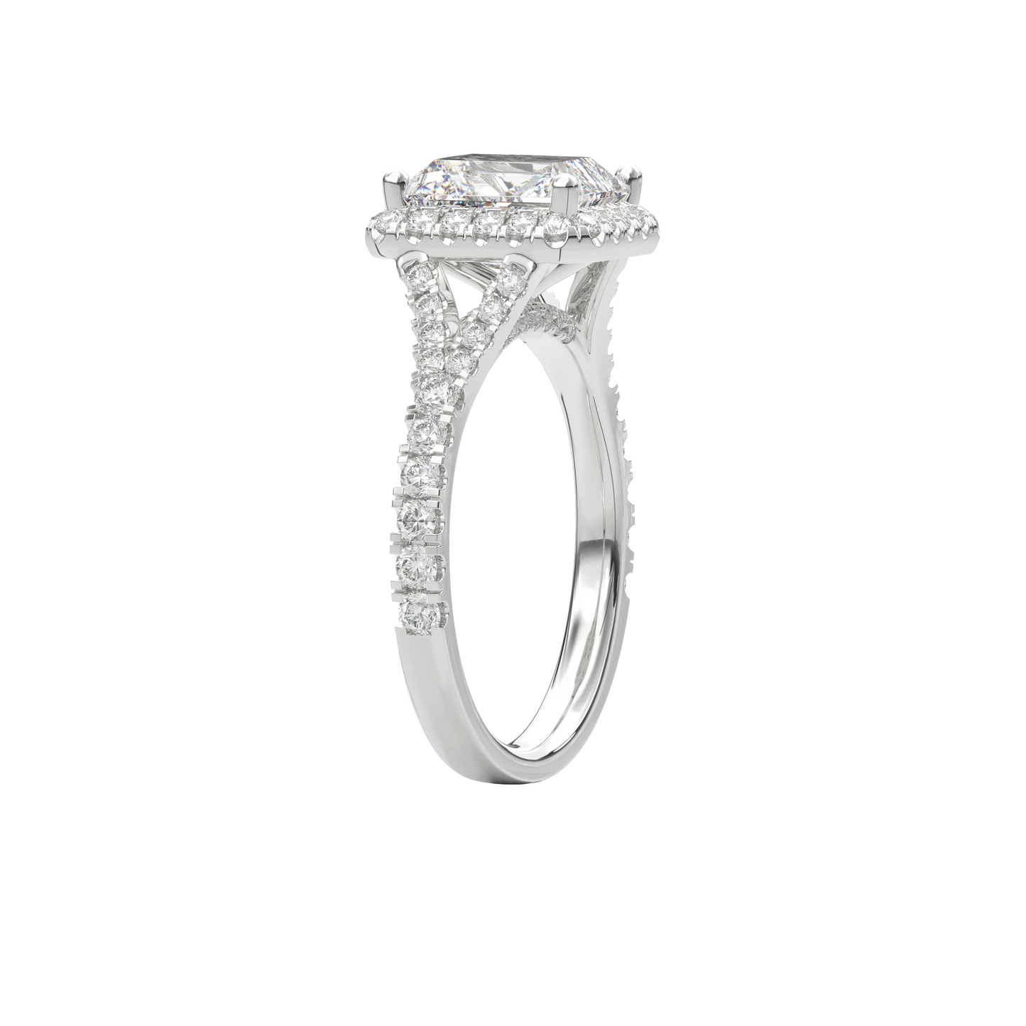Elara Vintage Inspired Engagement Ring Radiant•White Gold