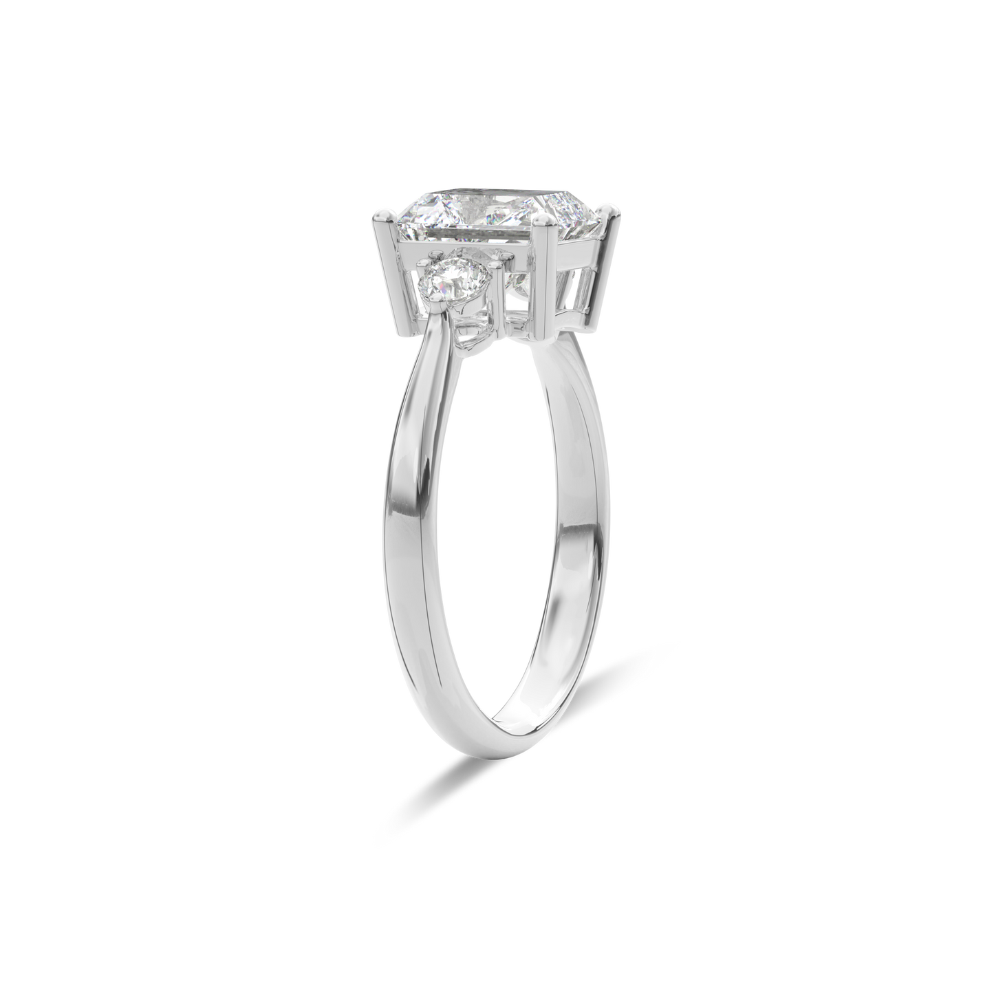 Daphnis Three Stones Engagement Ring Radiant•White Gold