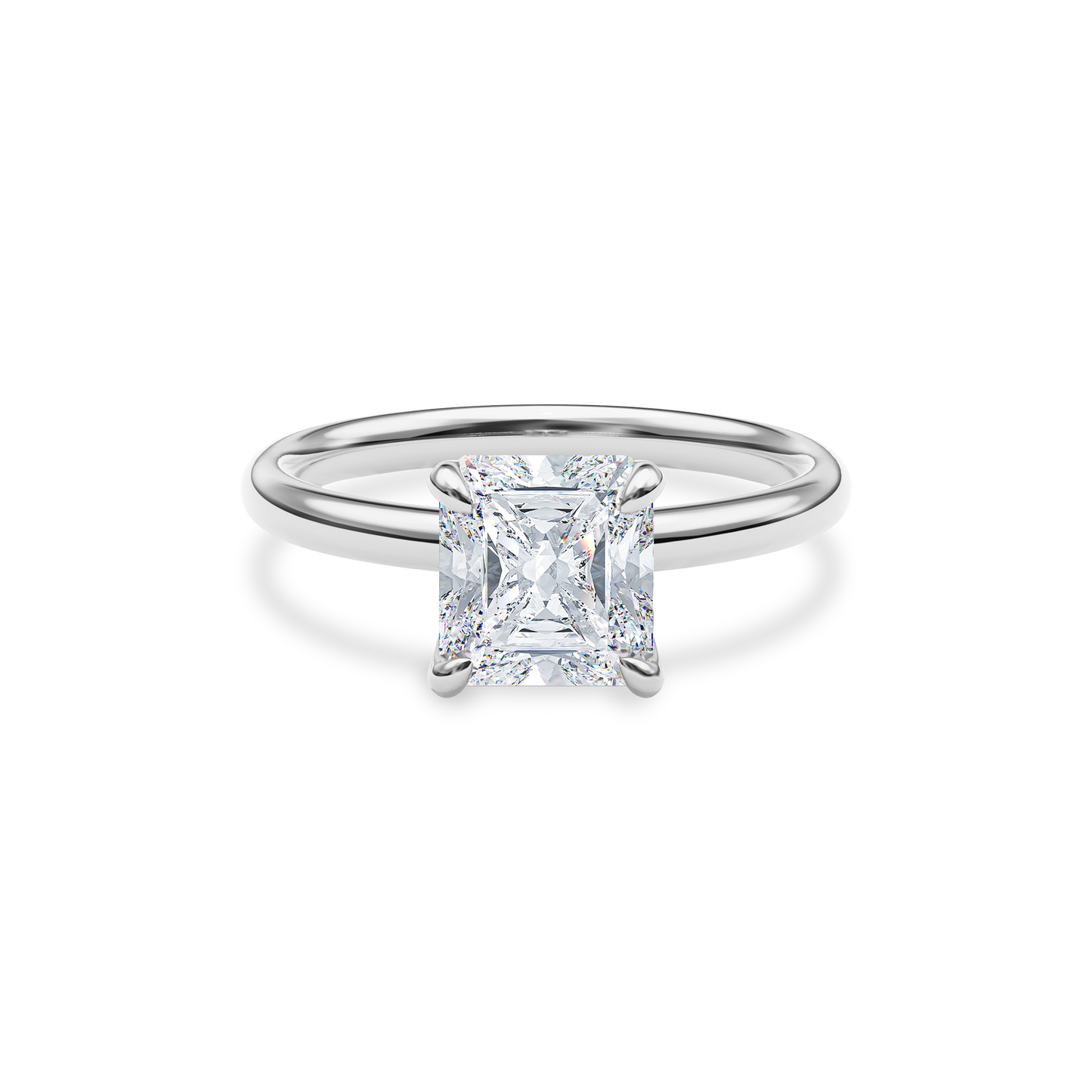 Dia Solitaire Engagement Ring Radiant•White Gold