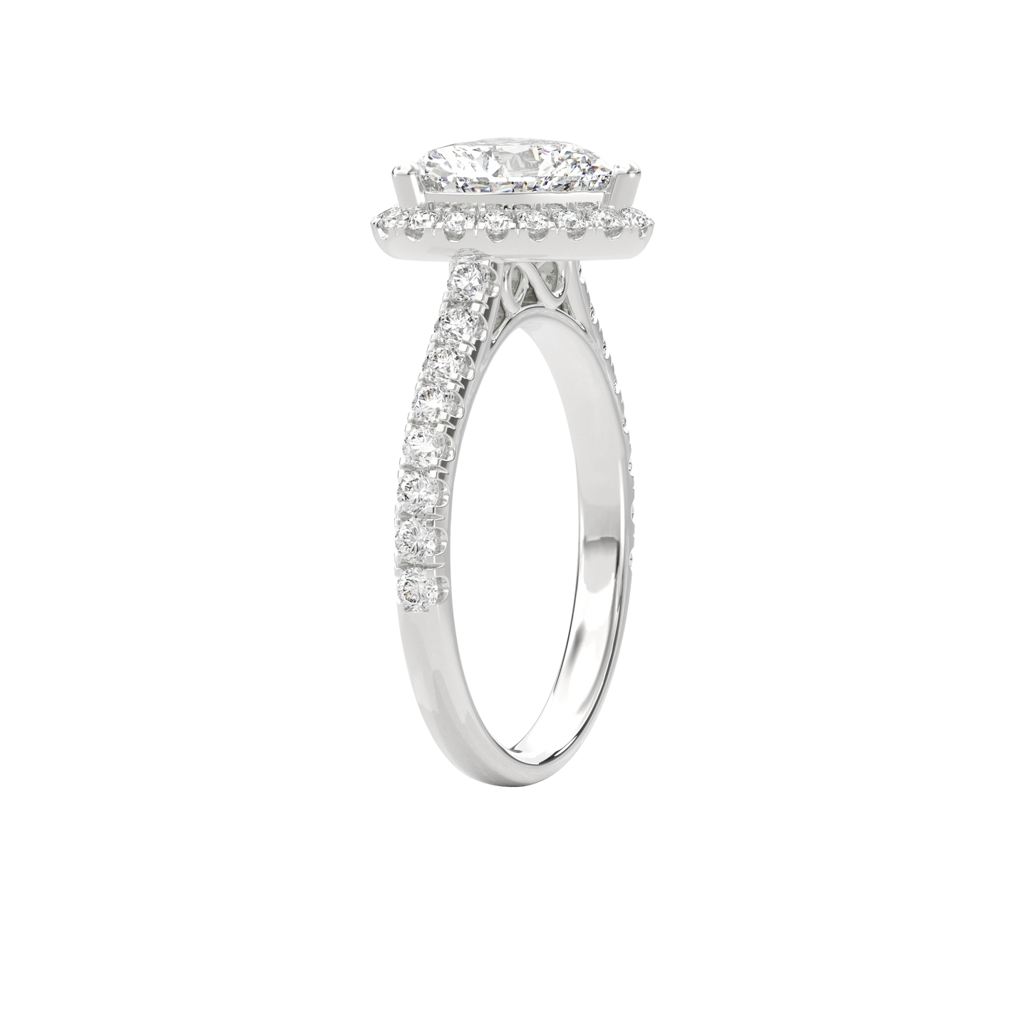 Elara Infinity Engagement Ring Heart•White Gold