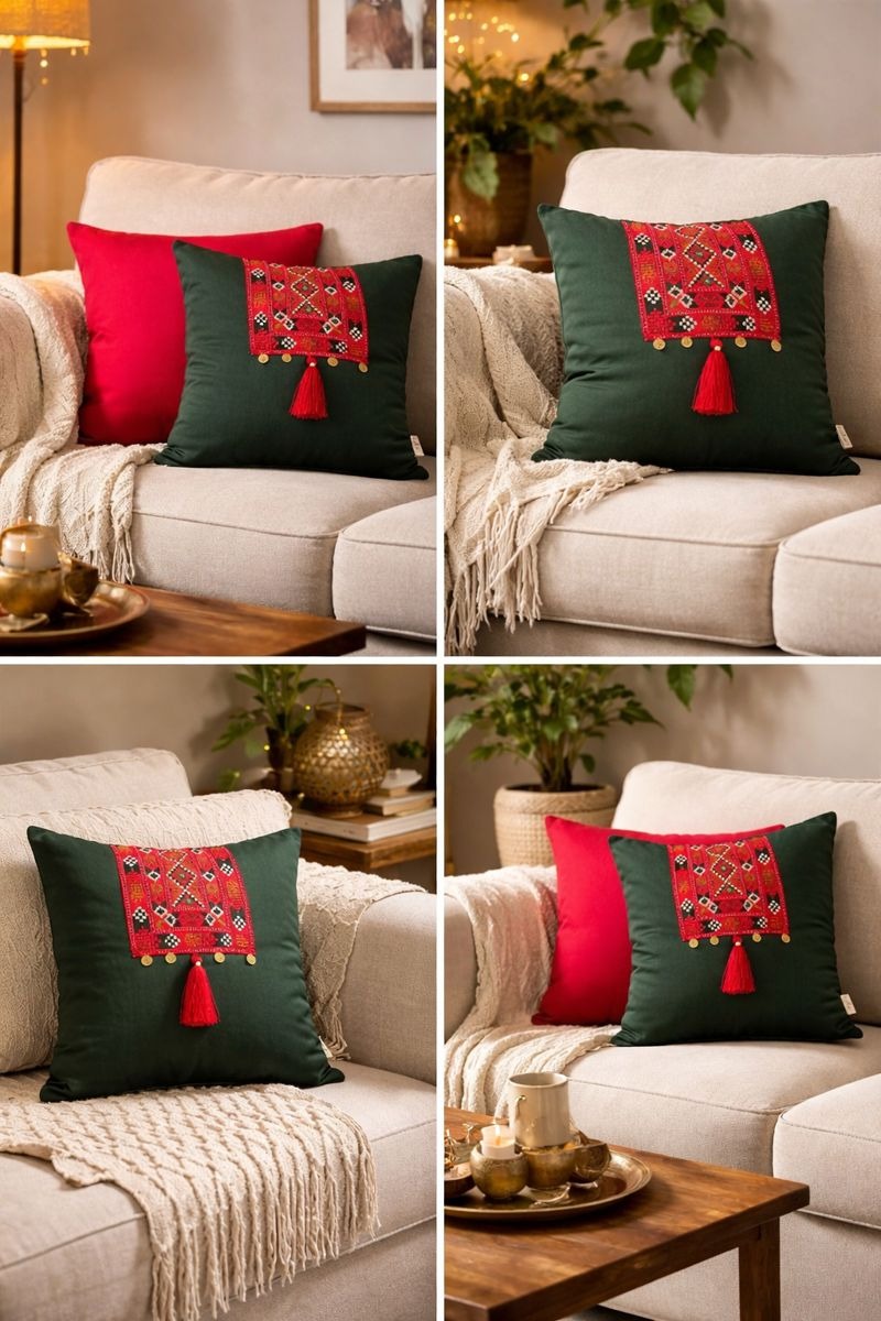 Hand-Crafted Heritage Cushion – Design 1001