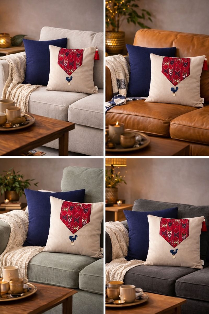 Hand-Crafted Heritage Cushion – Design 1002