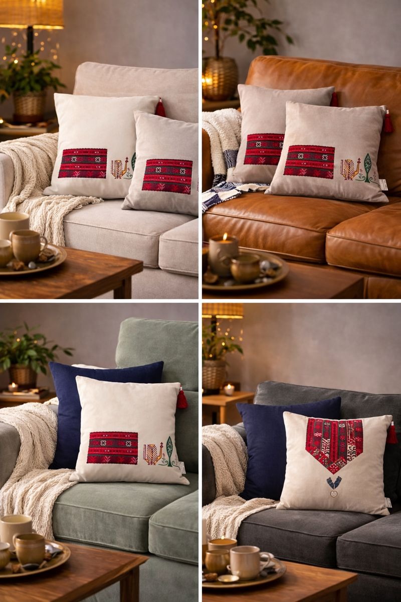 Hand-Crafted Heritage Cushion – Design 1003