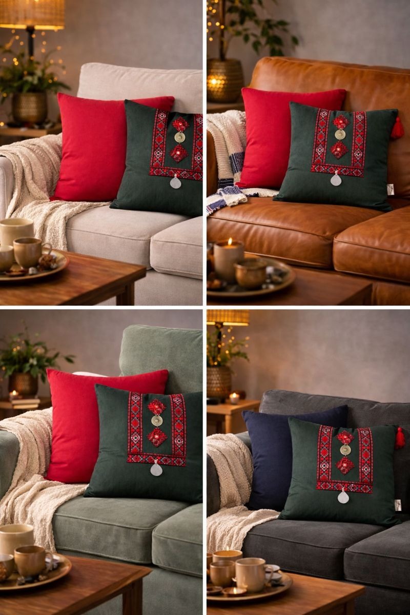 Hand-Crafted Heritage Cushion – Design 1005
