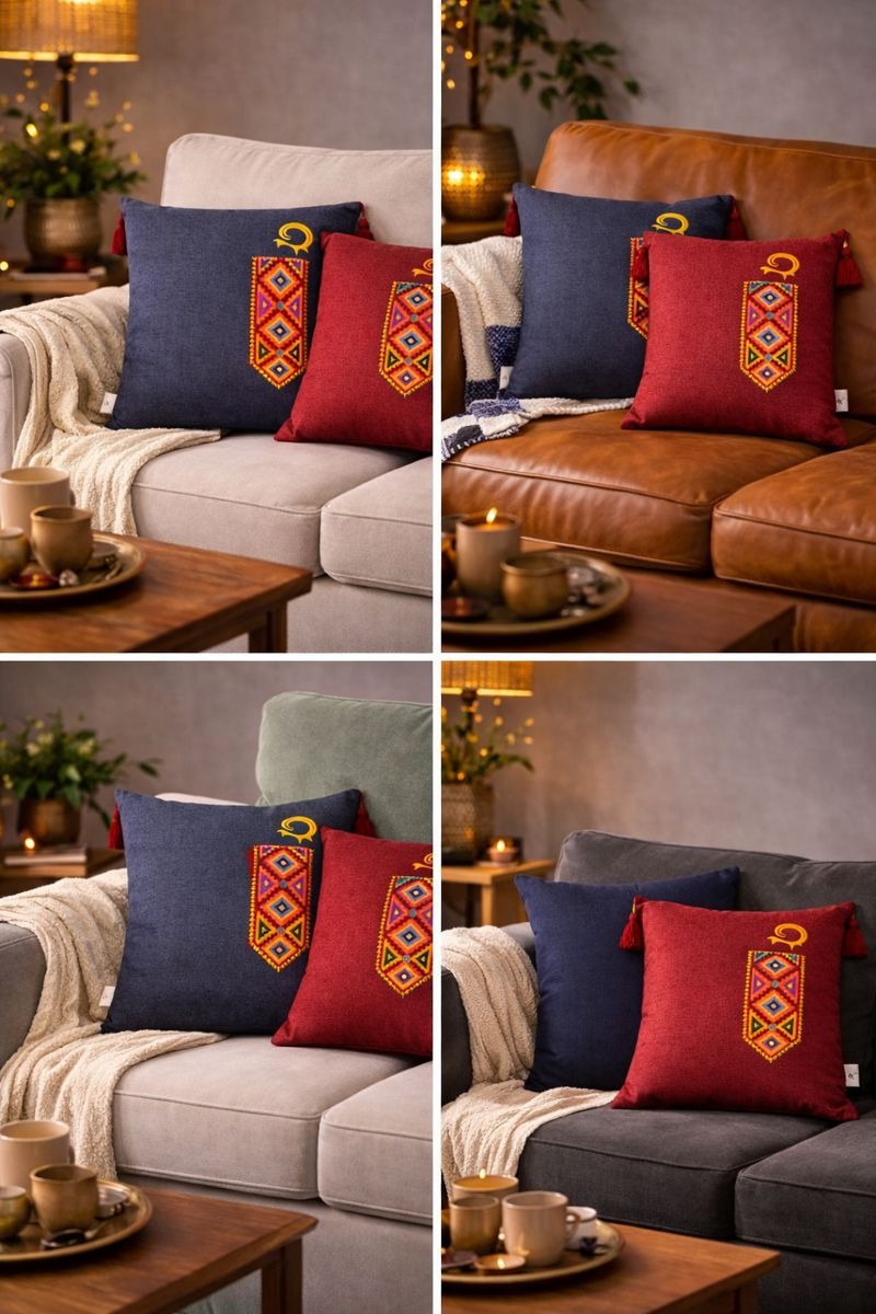 Hand-Crafted Heritage Cushion – Design 1007