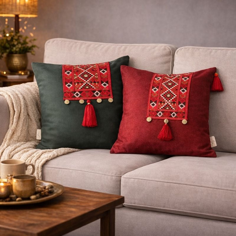 Hand-Crafted Heritage Cushion – Design 1008