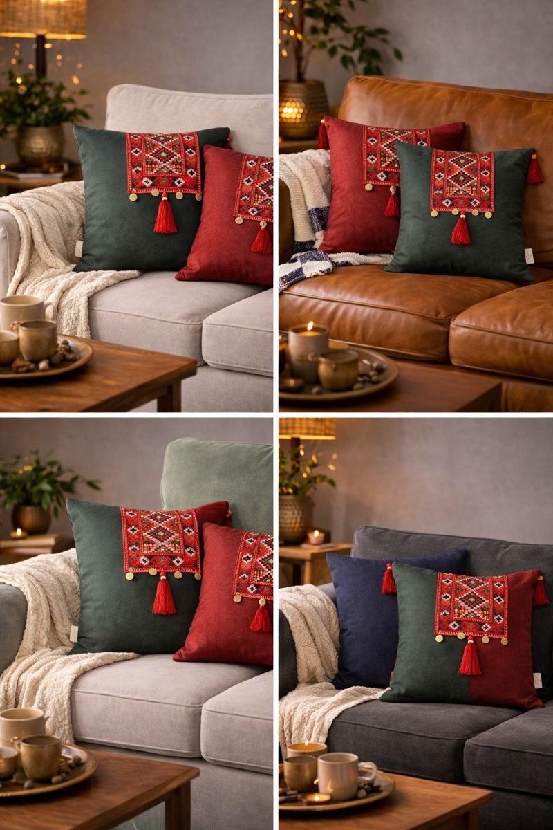 Hand-Crafted Heritage Cushion – Design 1008
