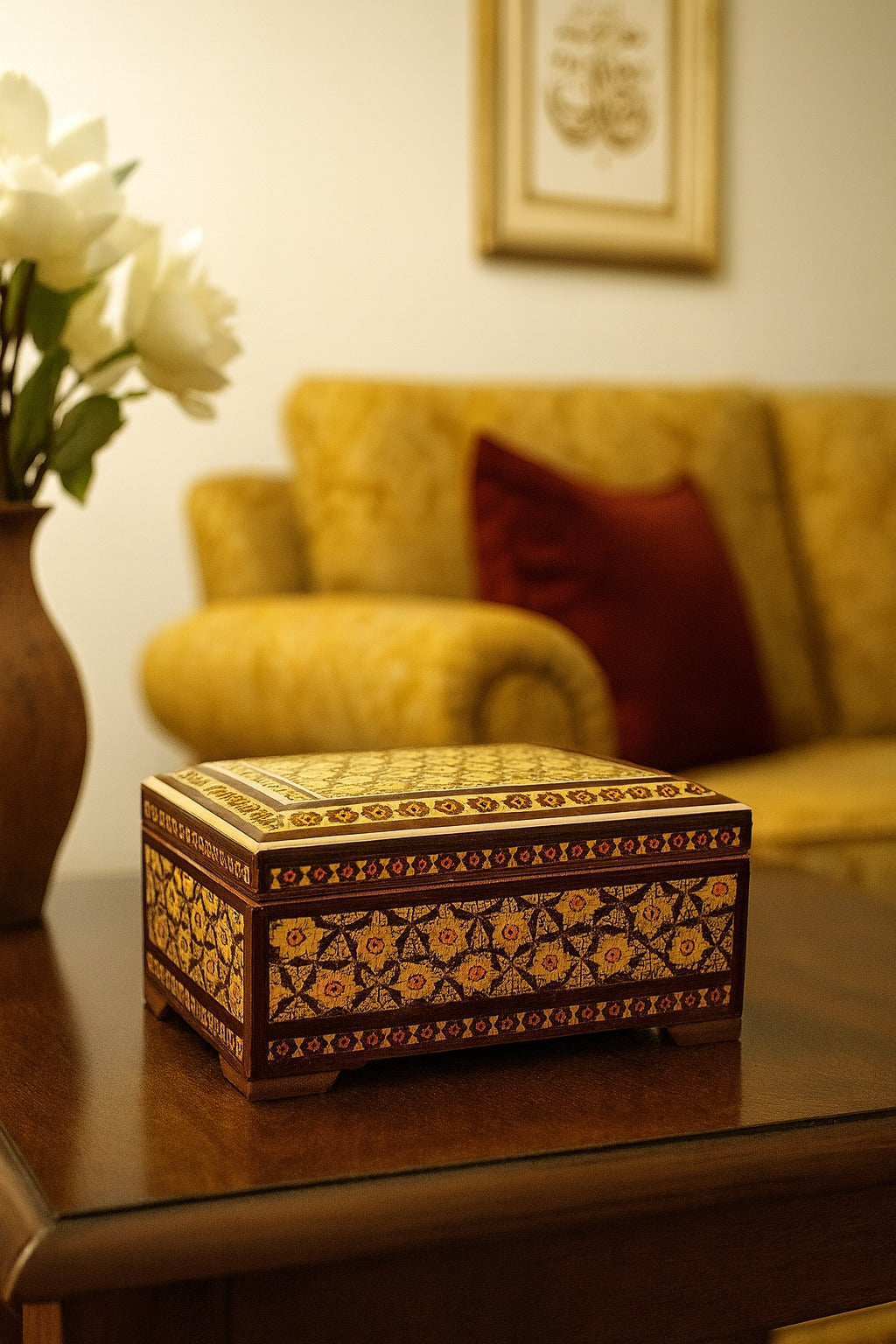 Persian Khatamkari Jewelry Box – Royal Star