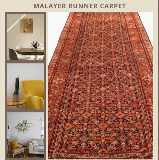 Antique Persian Malayer Runner – 200×520 cm | 100-Year-Old Handmade Rug