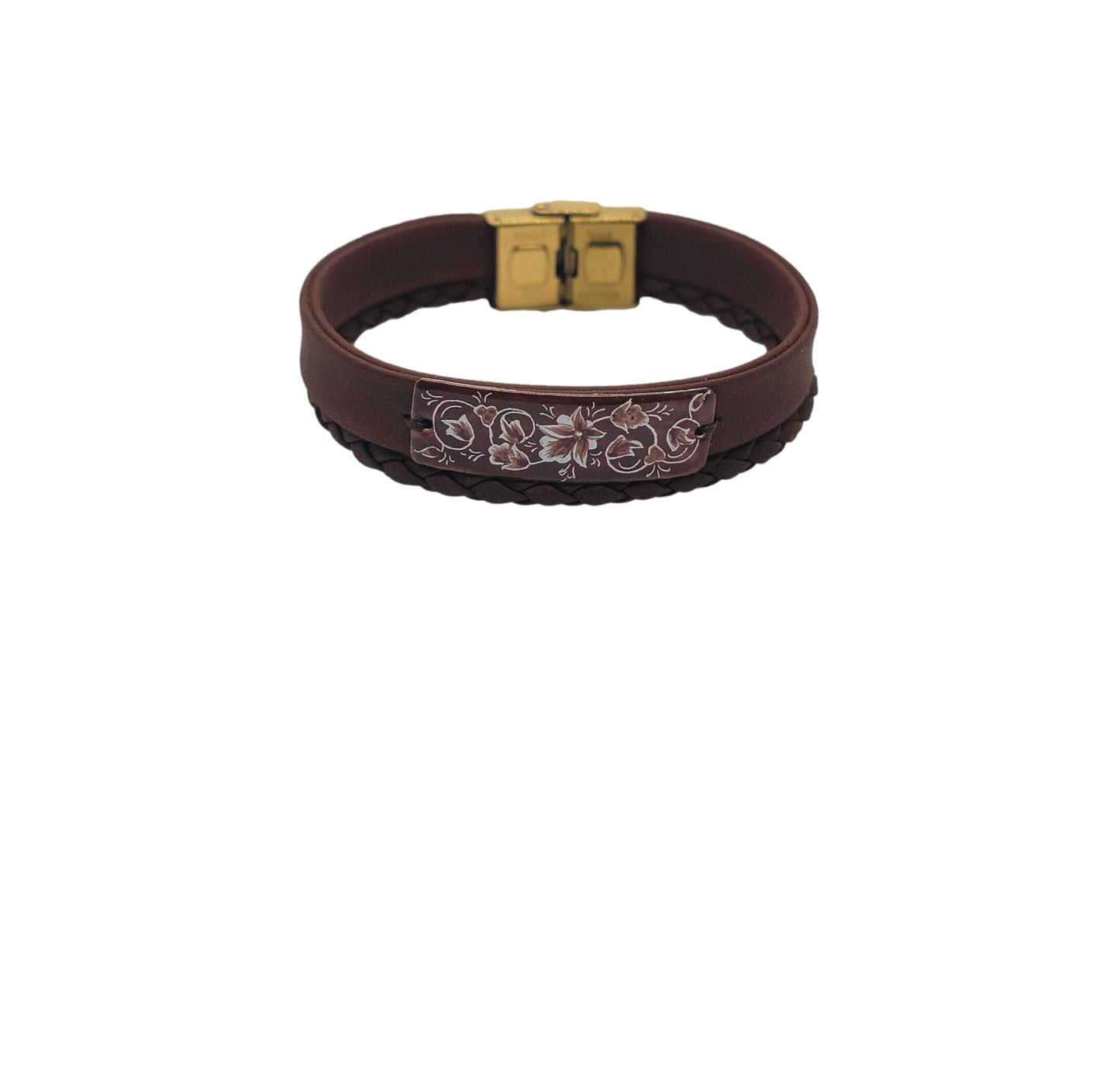 Minakari Leather Bracelet Design 1010