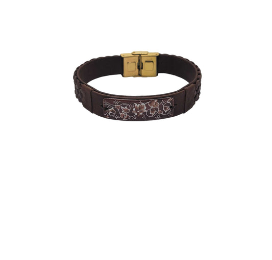 Minakari Leather Bracelet Design 1003