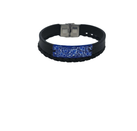 Minakari Leather Bracelet Design 1005