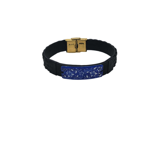 Minakari Leather Bracelet Design 1007
