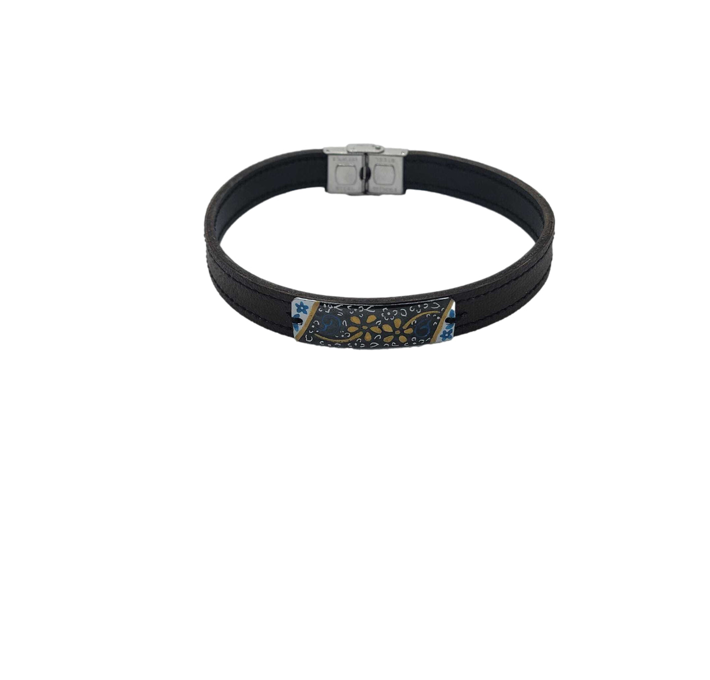 Minakari Leather Bracelet Design 1008