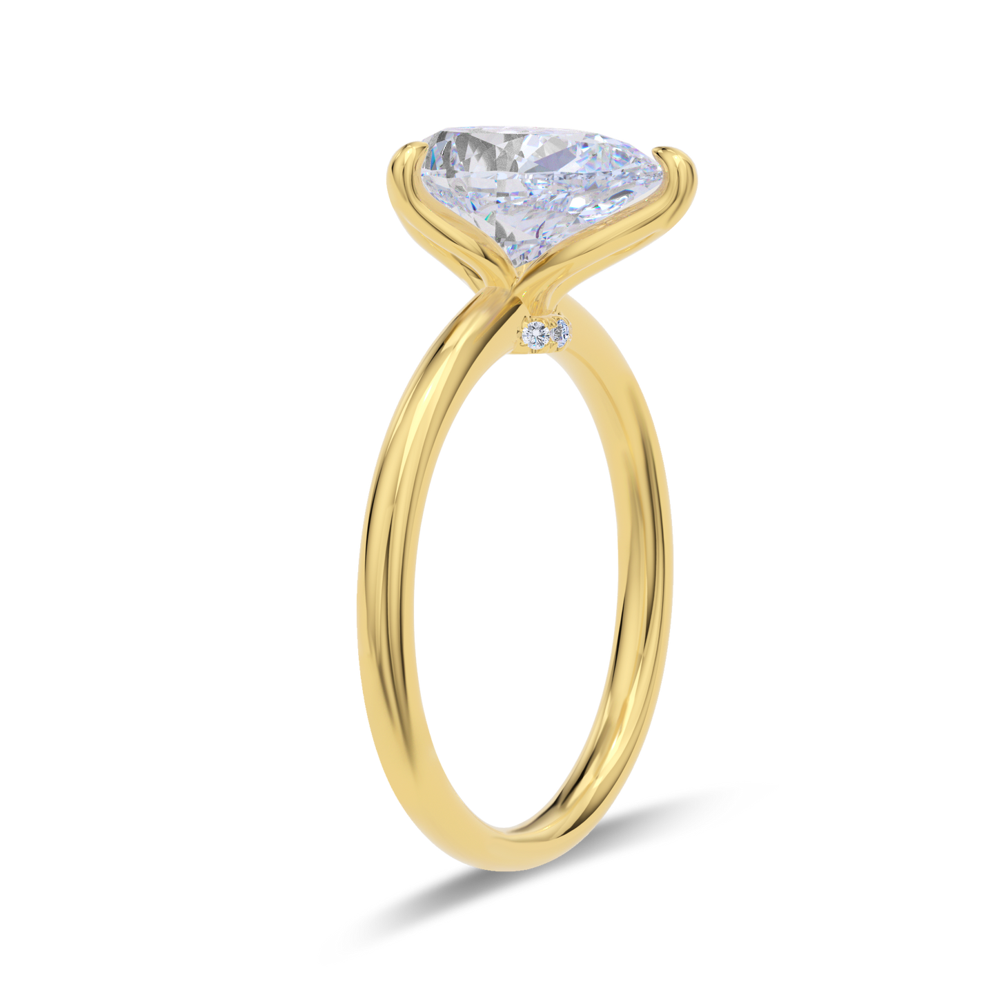 Dia Solitaire Engagement Ring Pear•Yellow Gold