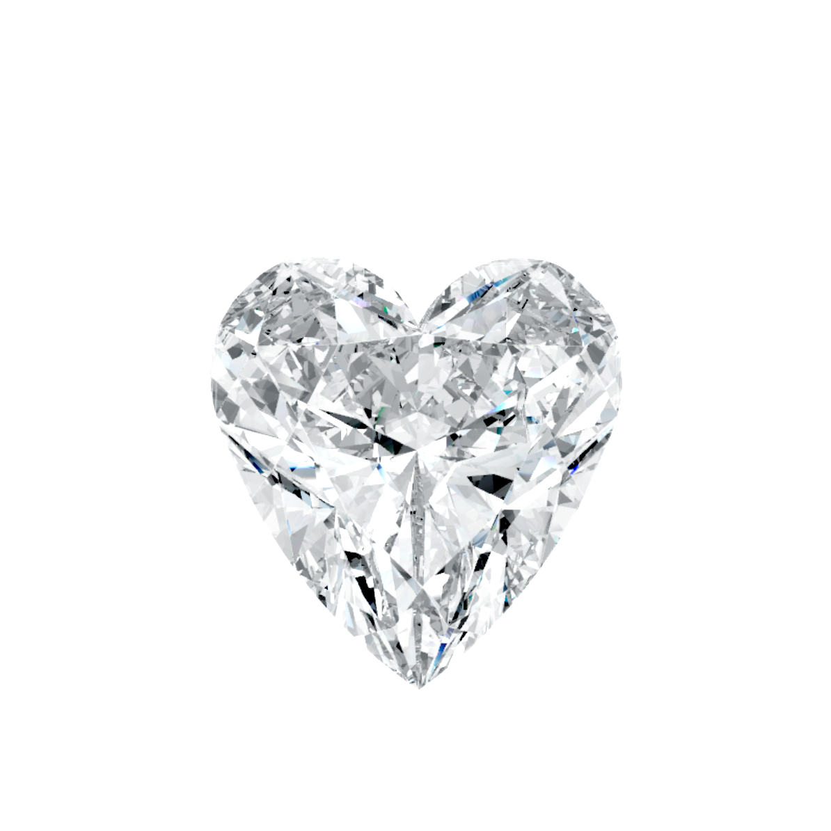 Callisto Two Stones Engagement Ring Heart•White Gold