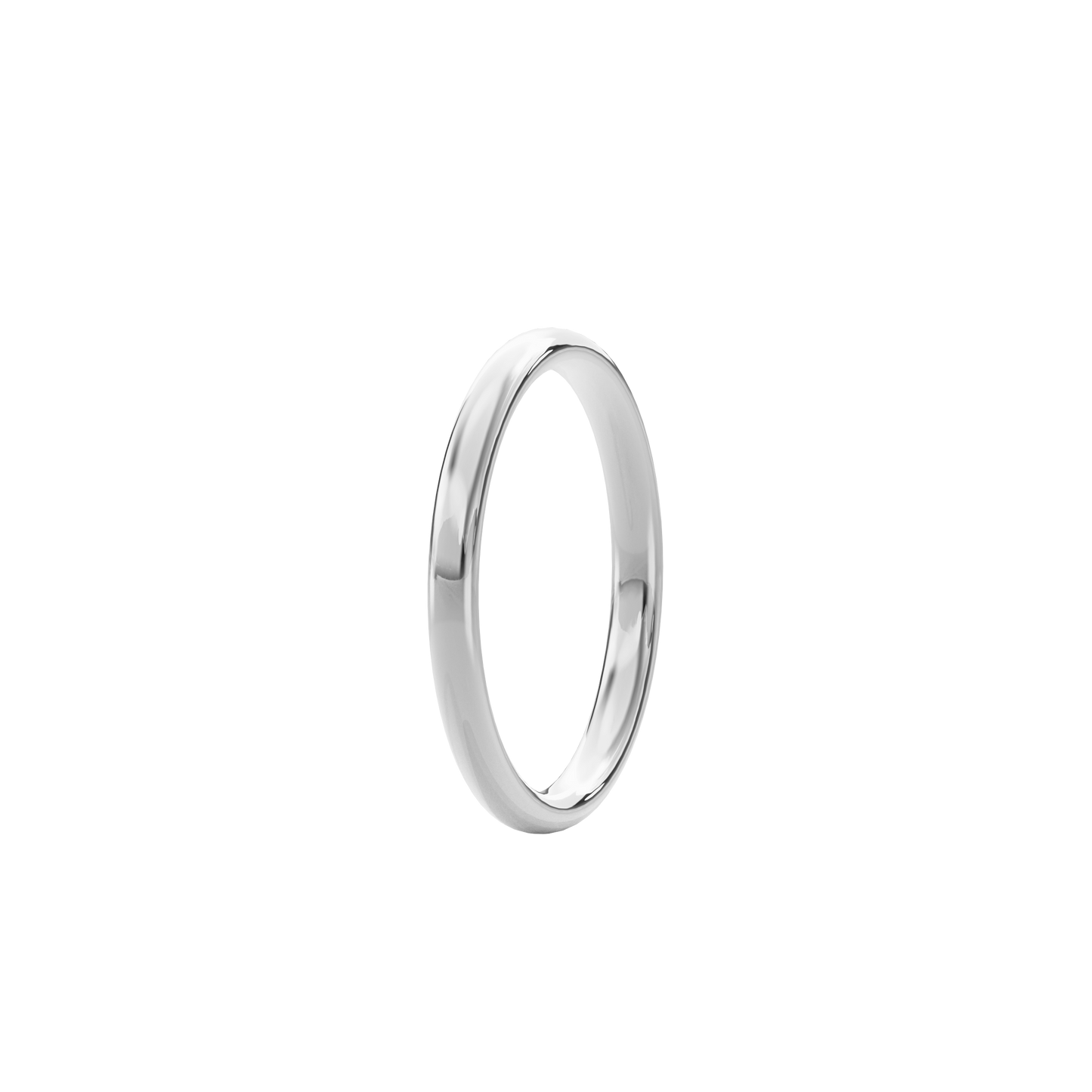 Wedding Bands Round Band 2mm•White Gold