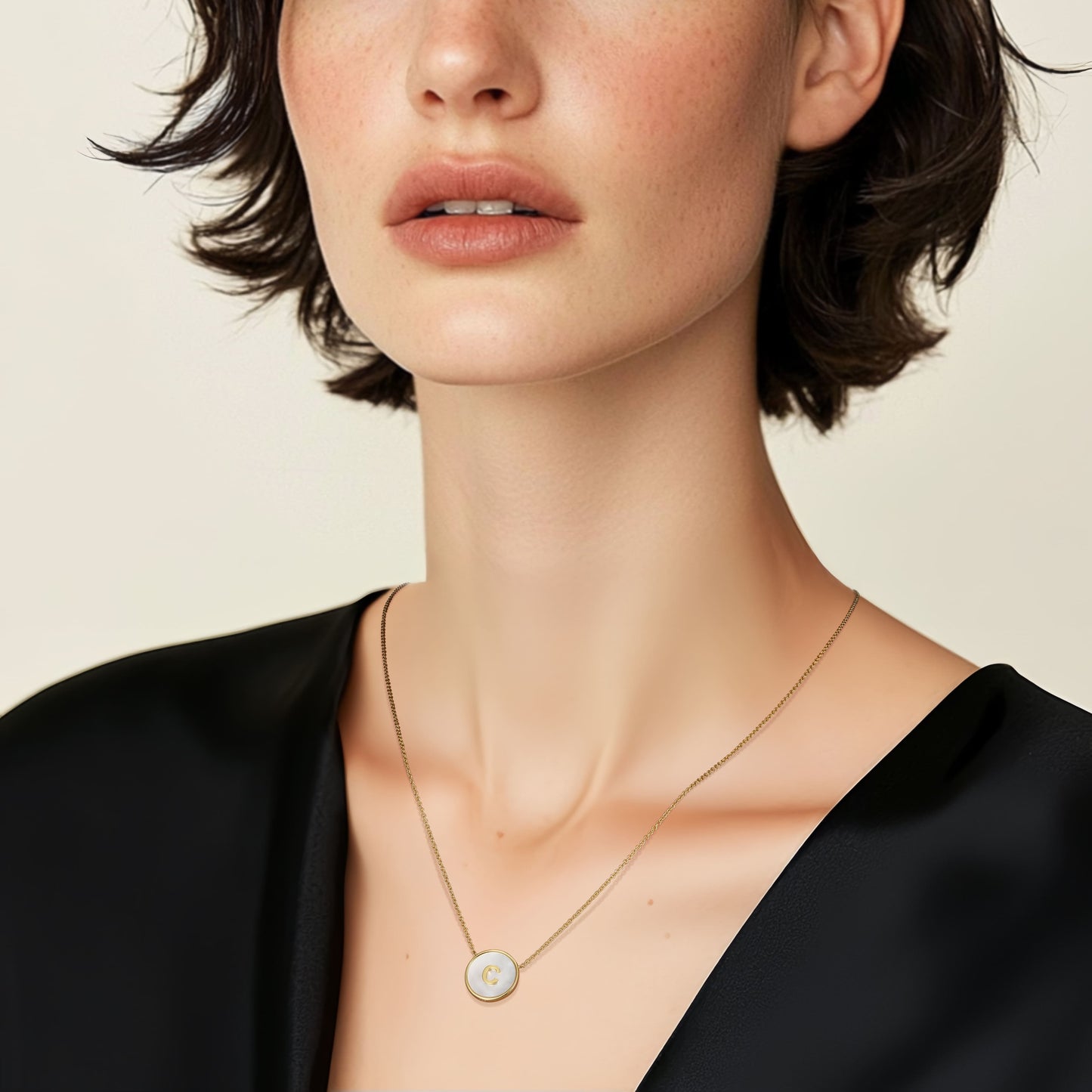 18k Gold Plated Silver Pearl Zodiac Necklace SS25N002G