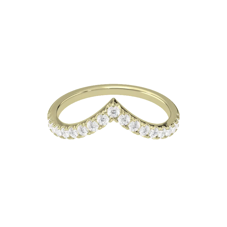 1.8mm Tiara Diamond Wedding Band in Yellow Gold