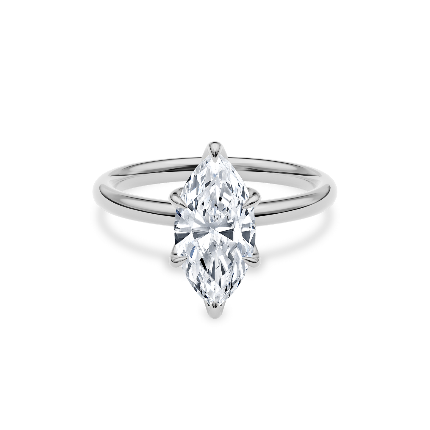 Dia Solitaire Engagement Ring Marquise•White Gold