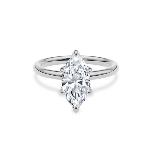 Dia Solitaire Engagement Ring Marquise•White Gold