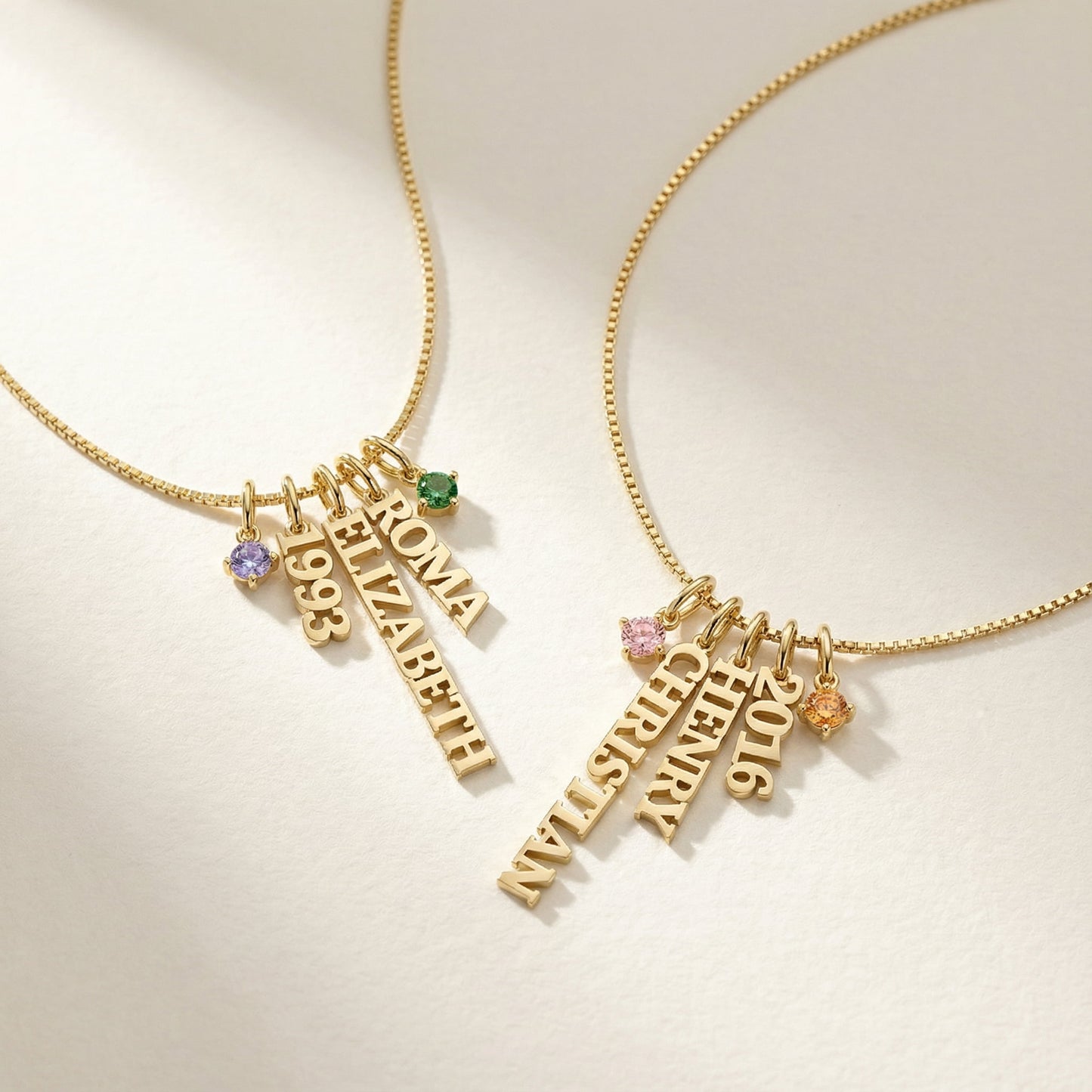CharmStack Birthstone Name Necklace SN023R