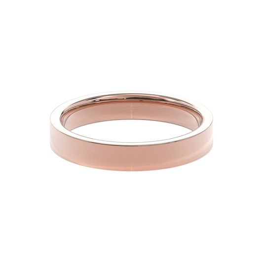 Wedding Bands Flat Band 4mm•Rose Gold
