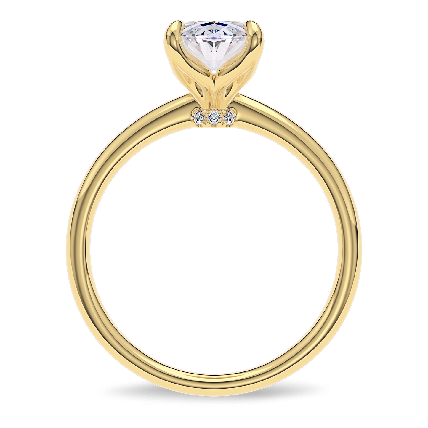 Dia Solitaire Engagement Ring Oval•Yellow Gold