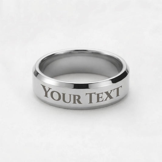 Personalized Engraved Men's Ring – Custom Promise Band for Him - goldenandvintage