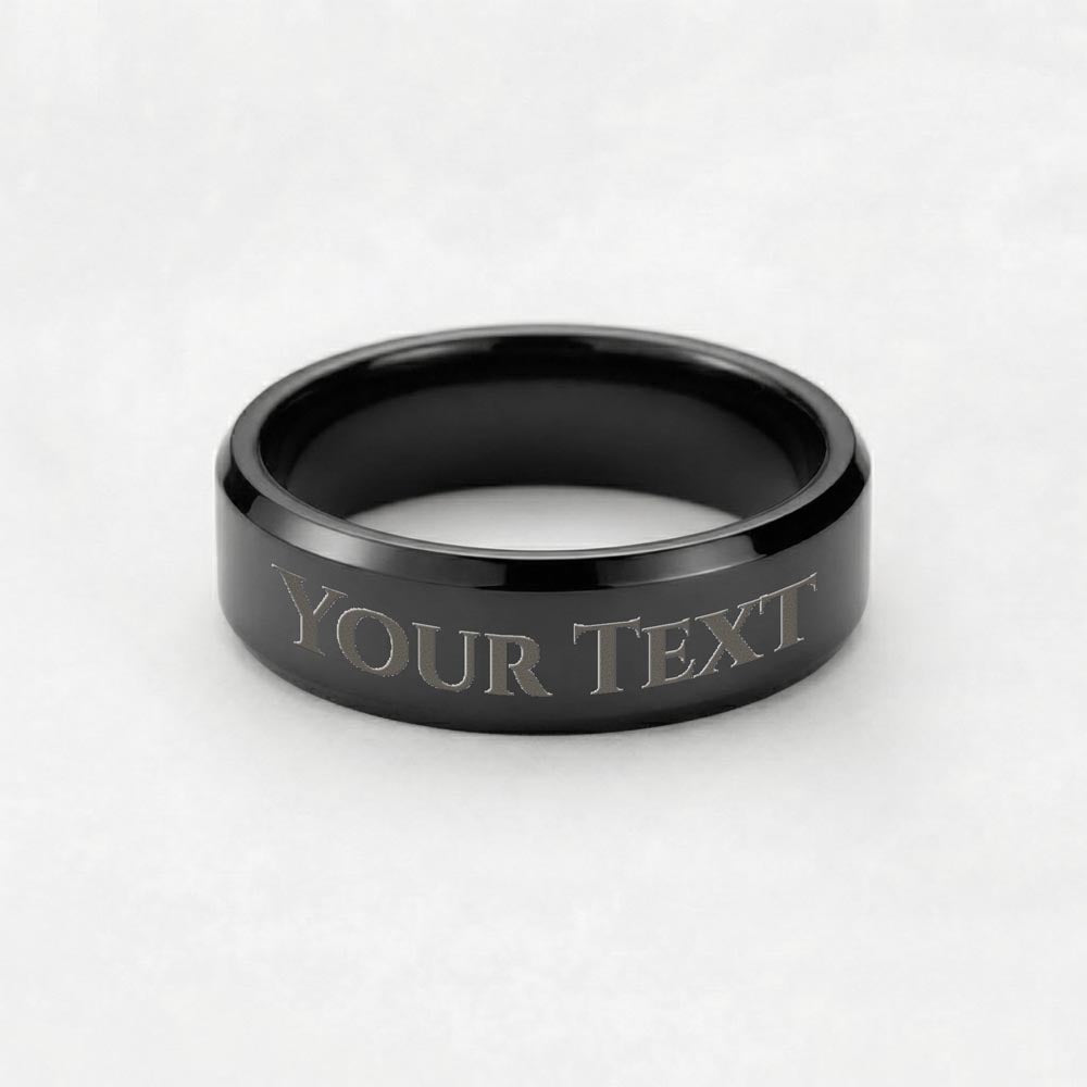 Engraved Men's Ring With Love You Message - goldenandvintage